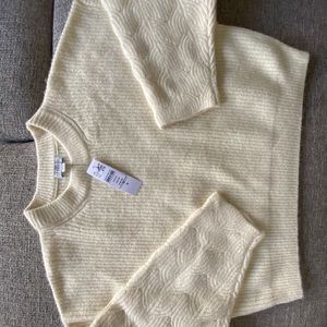 New cream Cropped sweater from Topshop